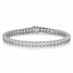 White Gold Diamond Line Bracelet 5.50ct White Gold Diamond Line Bracelet 5.50ct